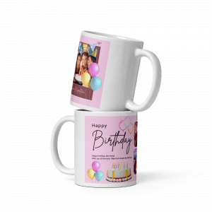 Birthday Triple Edit Photo Mug