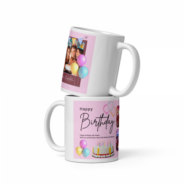 Birthday Triple Edit Photo Mug